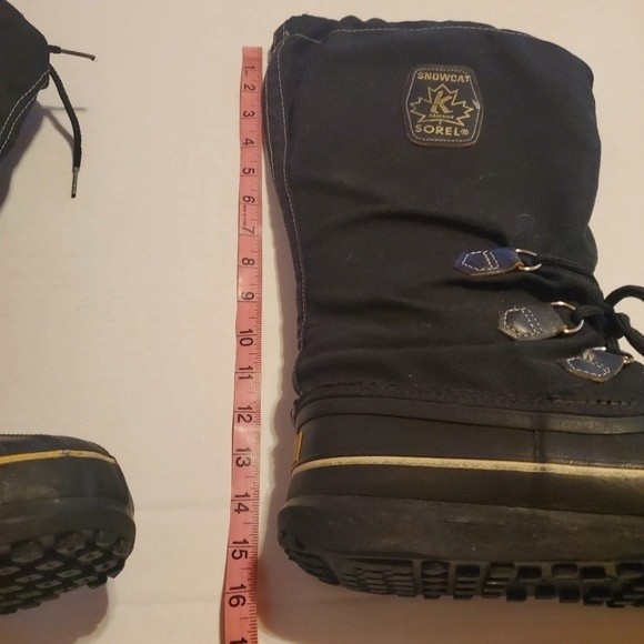 Sorel Black Canada Snowcat winter insulate Tall Boots with lace up closure boots - Picture 10 of 11